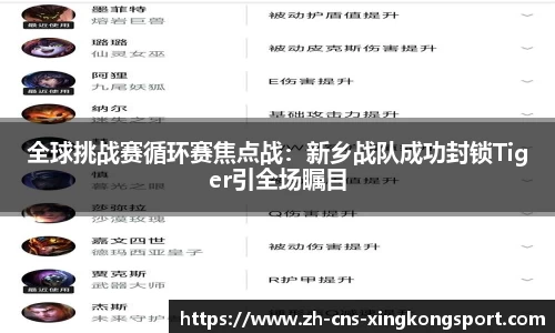 全球挑战赛循环赛焦点战:新乡战队成功封锁Tiger引全场瞩目